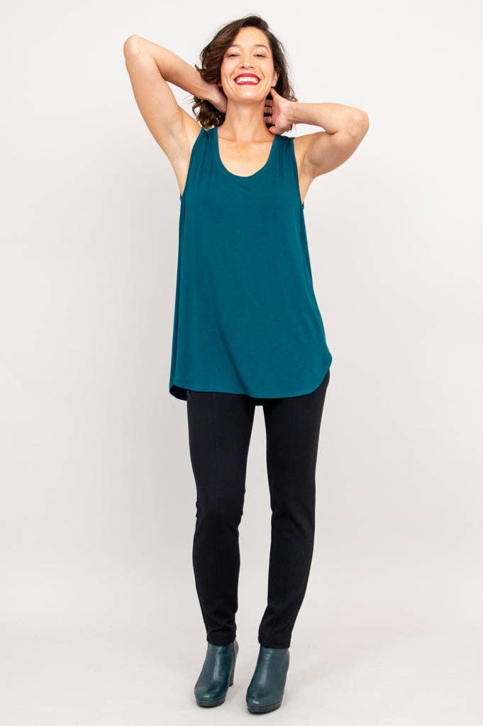 - Jazz Tank, Teal, Bamboo: XSMALL