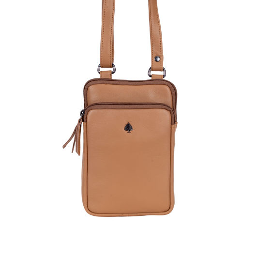 Greenwood Leather - Greenwood Oslo Compact Crossbody : Beige