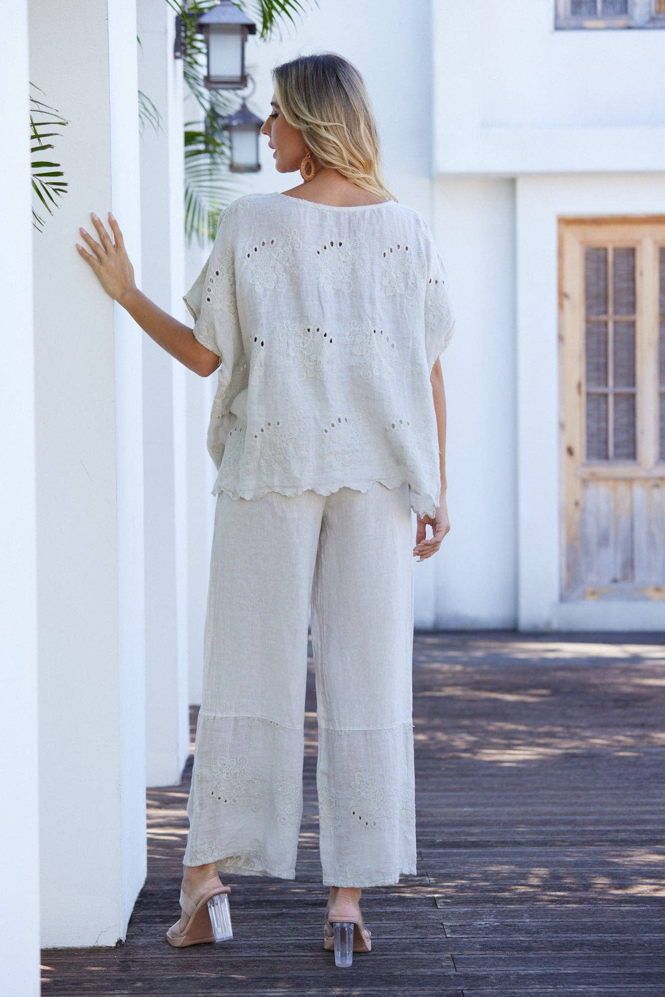 OFV - Lula's Eyelet Blouse: White / S/M-L/XL