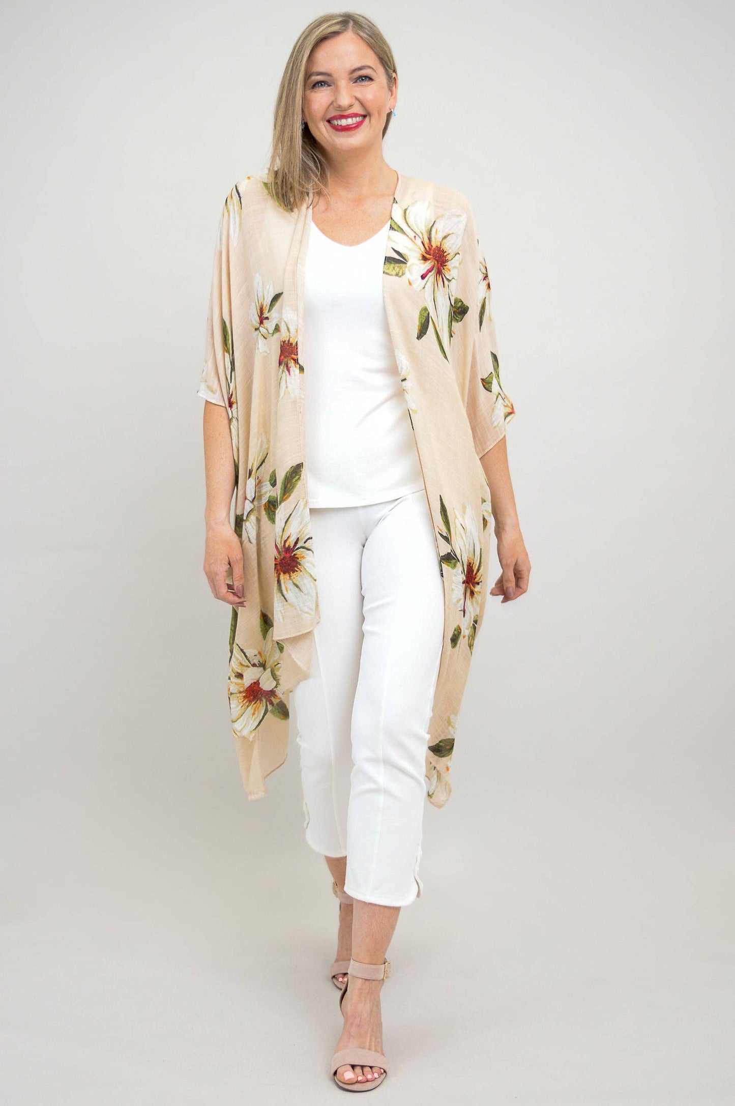 Blue Sky Clothing Co LLC - Darcy, Sand Floral, One Size: One Size