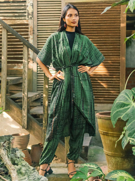 Kimono -Green & Gold