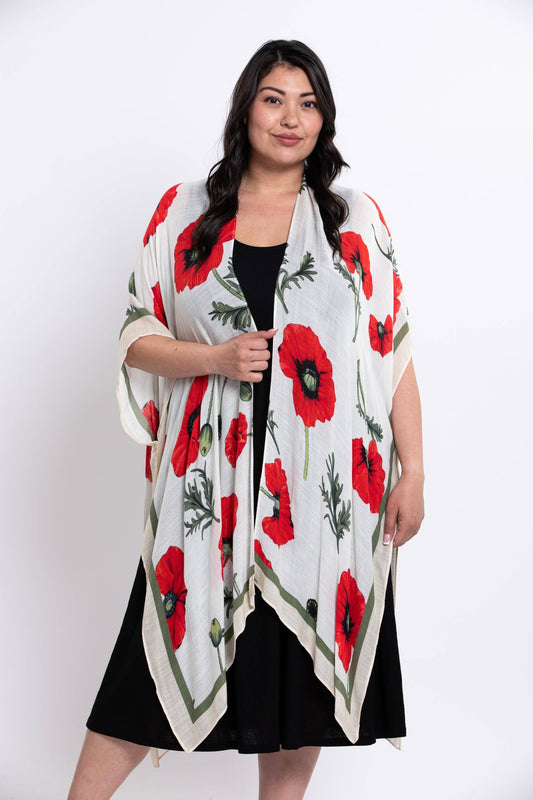 Blue Sky Clothing Co LLC - Darcy #46, Crimson Bloom: One Size