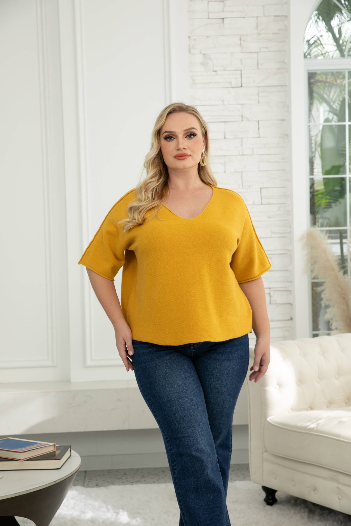 OFV - Talullah's Knit Top: Cobalt / One size