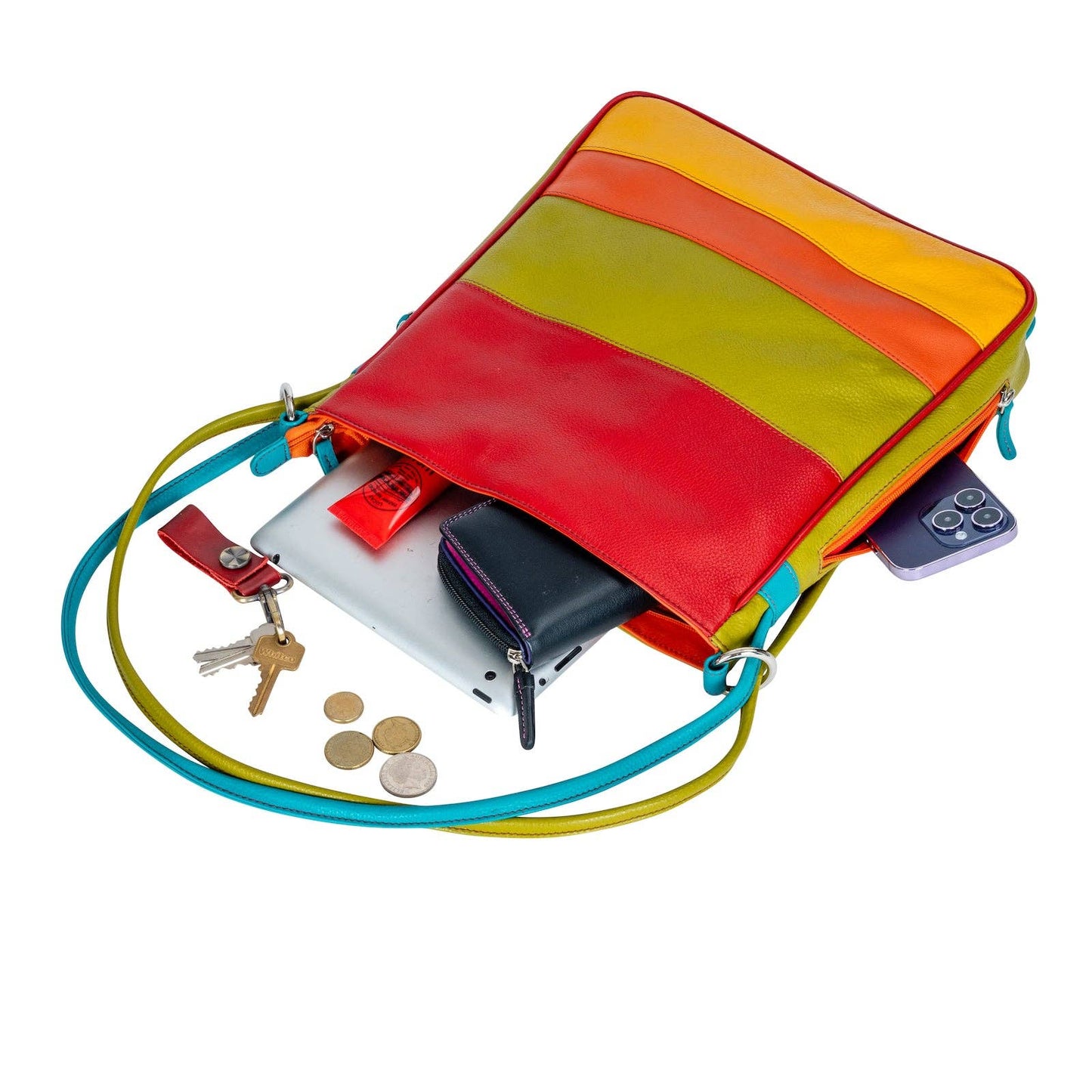 Greenwood Leather - Leather Multi-Color Women's Backpack Mae: Red