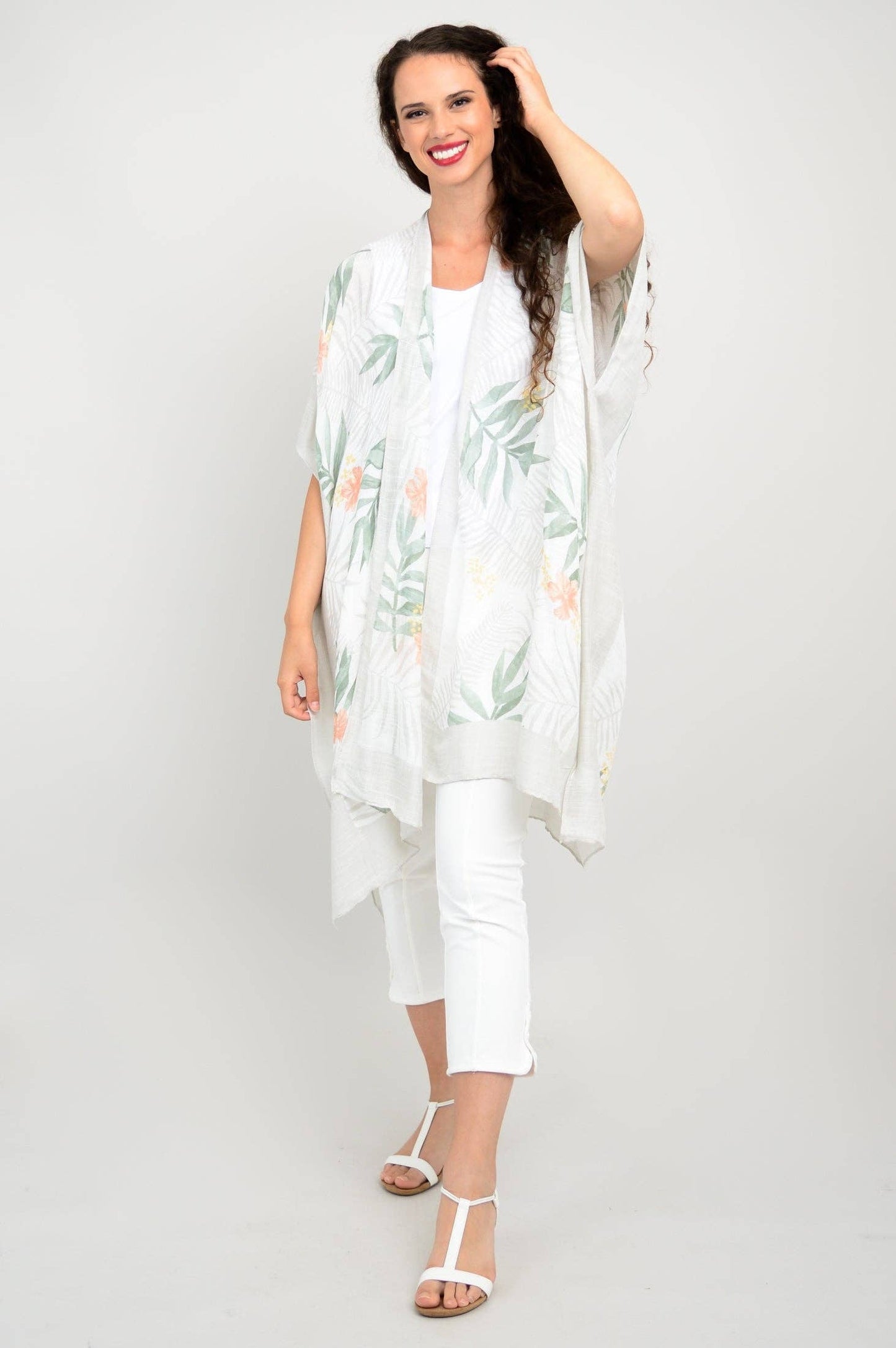 Blue Sky Clothing Co LLC - Darcy, Peachy Palm, One Size: One Size