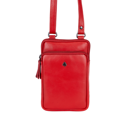 Greenwood Leather - Greenwood Oslo Compact Crossbody : Red