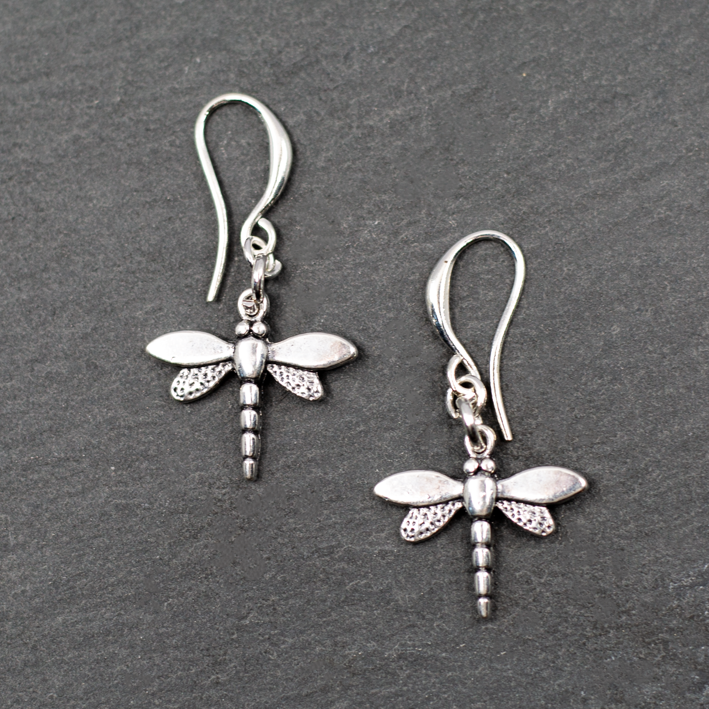 Suzie Blue Canada - Silver Plate Dragonfly Charm Earrings